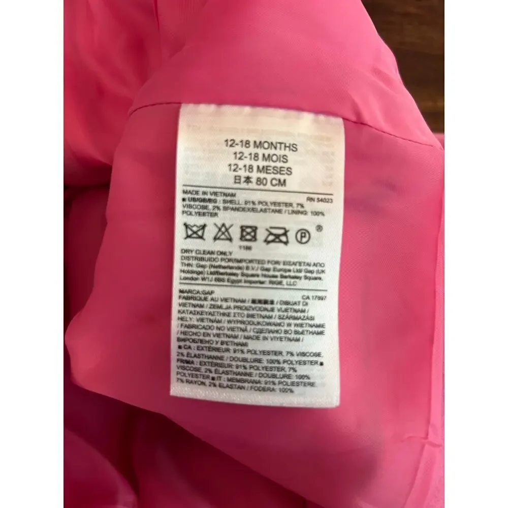 BABY GAP Girl’s Pink Peacoat / Size: 12-18 Months